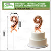 Rose Gold Number 9 Birthday Cake Topper, 8 Inch