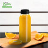 Round Clear Juice Bottles with White Caps Disposable Drink Containers