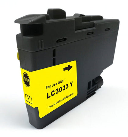 LC3033 yellow high yield ink cartridge compatible with Brother printers, 1500-page yield