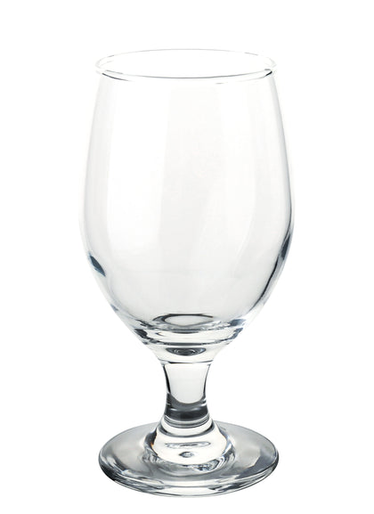 This Banquet Goblet brings a touch of elegance and functionality to the table. With a generous 14 oz capacity, this goblet is perfect for serving water, iced beverages, or wine at formal events and casual gatherings alike. Made from clear, durable glass, it showcases drinks beautifully while standing up to daily use. Part of the Aqua Spirits collection, this banquet goblet is a reliable and stylish choice for restaurants, hotels, and catering services.