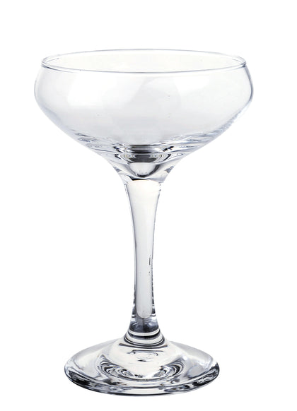 This Cocktail Coupe brings vintage elegance to modern mixology. With an 8.5 oz capacity and wide, shallow bowl, it's perfect for serving classic cocktails like Manhattans, Daiquiris, or sparkling wine. Crafted from clear, durable glass, this coupe balances aesthetic appeal with everyday practicality. A standout from the Aqua Spirits collection, it’s ideal for cocktail bars, lounges, and special event venues. High quality affordable restaurant drinkware.