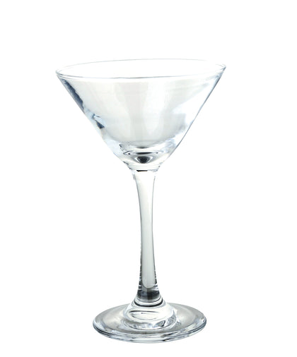 This Martini Glass offers a classic V-shaped design perfect for showcasing martinis, cosmopolitans, and other elegant cocktails. With a 5.5 oz capacity, it provides just the right portion for standard martini service. Made from clear, durable glass, this glass ensures brilliance and resilience in high-traffic settings. Part of the Aqua Spirits collection, it’s an ideal choice for bars, lounges, and fine dining establishments.