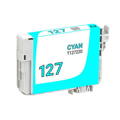 T127220 High Yield Cyan Ink Cartridge Compatible with Epson Stylus NX330, NX430, WorkForce 435, 520 – 755 Pages