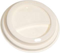 Compostable sugarcane coffee cup lid 90mm environmentally friendly