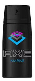 AXE Body Spray Deodorant, Marine, 150ml can with fresh ocean-inspired scent for long-lasting freshness.