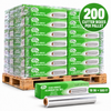 Illustrative EcoQuality 18 inch by 500 foot aluminum foil rolls, 200 cutter boxes per pallet