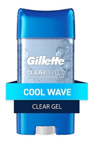 Gillette Antiperspirant Deodorant Clear Gel, 3.08 oz for long-lasting sweat and odor protection.