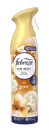 Febreze Air Freshener Spray Gold Orchid, 185ml (6.3 oz) – odor eliminator with a warm floral and vanilla scent for long-lasting freshness