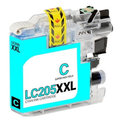 LC205XXL Cyan Ink Cartridge Compatible for Brother Printer 1200 pages