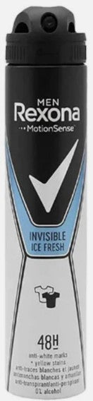 Rexona Men Antiperspirant Deodorant Spray, Invisible Ice Fresh, 200 ml