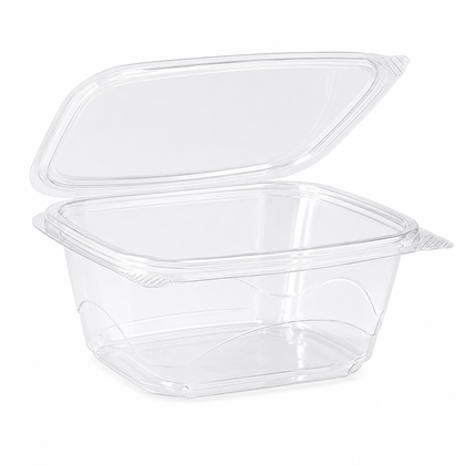 Clear PLA Disposable Hinged Clamshell Deli Takeout Containers