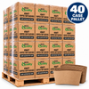 Corrugated kraft coffee cup sleeves on a 40 case full pallet