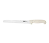 Klinge 10-inch stamped bread knife with serrated edge, ergonomic handle, long lightweight blade, ideal for slicing breads and pastries, packed 36 per case for bakeries and commercial kitchens