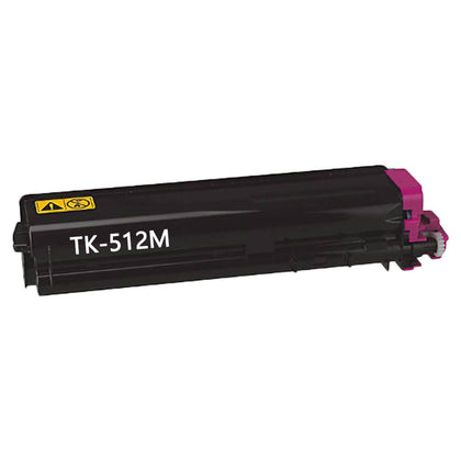 Compatible Kyocera TK-512 magenta toner cartridge, 8000 pages for FS C5020, C5025, C5030 printers.