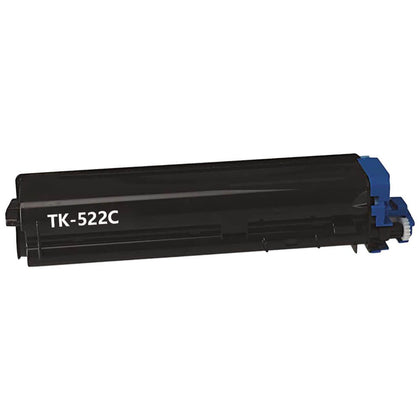 Compatible Kyocera TK-522 cyan toner cartridge, 4000 pages for FS C5015N printer.