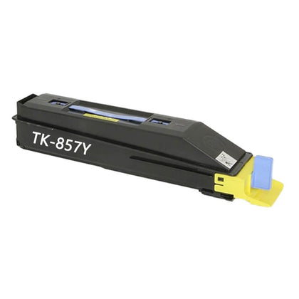 TK-857 yellow toner cartridge compatible with Kyocera Taskalfa 400ci, 500ci, 552ci printers, 18,000-page yield