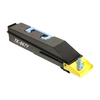 TK-867 yellow toner cartridge compatible with Kyocera Taskalfa 250ci, 300ci printers, 12,000-page yield