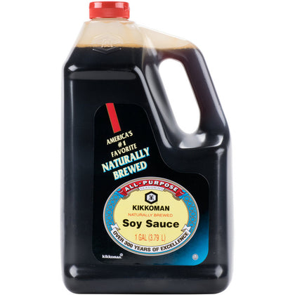 1 gallon plastic jug soy sauce dark liquid seasoning bulk container