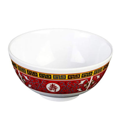 Yanco Rice Bowl LG-3006 It is made from durable and reliable melamine material, which makes the bowl look like ceramics. You can use these unique round bowls to serve such dishes like rice, miso soup, noodles or salads. Thanks to the elegant Longevity collection style, the bowl will perfectly fit any food-serving establishment design. Performed in oriental style, such melamine tableware is an ideal solution for those who choose high-quality, durable and affordable dinnerware for their place. 