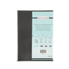 Gray faux leather 1‑panel menu cover fits 8.5 x 14 inch pages; clear protective insert, reinforced edges, double‑stitched seams; ideal for restaurants, cafés, bars; packed by 50 each per case