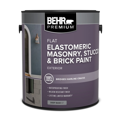 1 Gallon Behr Premium Graphic Charcoal Elastomeric Masonry, Stucco, and Brick Exterior Paint