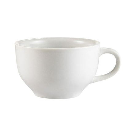 8oz ceramic cup, 3 3/4 inches, durable, chip-resistant, microwave-safe, dishwasher-safe, stain-resistant, scratch-resistant, perfect for coffee, tea, lattes, cappuccinos, hot and cold beverages.