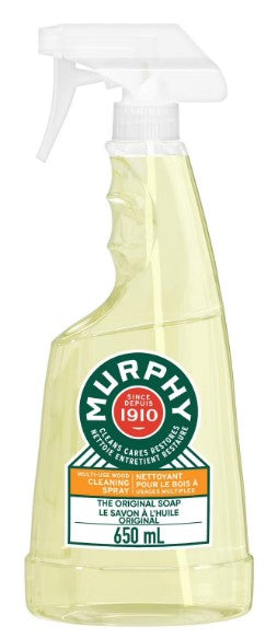 Murphy Oil Soap Clean & Shine Multi-Use Wood Cleaner Spray, 650ml (22oz) bottle, gentle wood cleaner that conditions and restores shine.