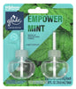 Glade Scented Oil Refill Empower Mint, 0.67oz – 2-pack of refreshing mint fragrance refills for Glade PlugIns air fresheners.