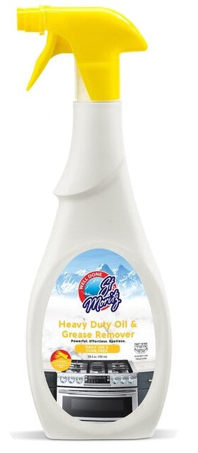 Well Done Oil & Grease Remover Daily Use, 750ml (25.4 fl oz), Case of 12 – powerful degreaser for removing tough oil and grease from multiple surfaces.