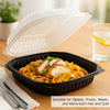 EcoQuality white hinged foam clamshell food container 11.5x10x3 inches