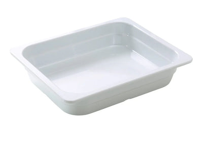 EcoQuality White Pan made from high-quality melamine material, that makes its dinnerware look like ceramics. These GN collection pans are commonly used for preparing and serving big portions of a variety of dishes like lasagna, cheese or egg dishes, macaroni and cheese, and other food. These pans would be perfect for your fine-dining restaurant, catered events, outdoor dining area or even hotels. High quality affordable restaurant and household dinnerware.