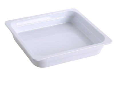 EcoQuality White Pan made from high-quality melamine material, that makes its dinnerware look like ceramics. These GN collection pans are commonly used for preparing and serving big portions of a variety of dishes like lasagna, cheese or egg dishes, macaroni and cheese, and other food. These pans would be perfect for your fine-dining restaurant, catered events, outdoor dining area or even hotels. High quality affordable restaurant and household dinnerware