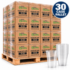 Illustrative 30 case pallet of EcoQuality clear PET 16 oz cups, 1000 cups per case