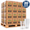 Illustrative 30 case pallet of EcoQuality clear PET 20 oz cups, 600 cups per case
