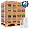 Illustrative 30 case pallet of EcoQuality clear PET 24 oz cups, 600 cups per case