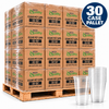 Illustrative 30 case pallet of EcoQuality clear PET 32 oz cups, 300 cups per case