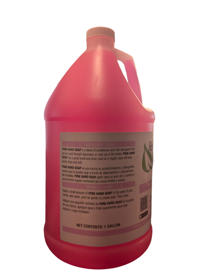 EcoQuality liquid hand soap 1 gallon gentle formula effective cleansing mild on hands large capacity 1 gal pink soap long-lasting supply removes dirt and germs pleasant fragrance fresh clean scent versatile use homes offices public restrooms reliable hygiene softens skin