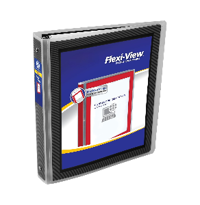 Flexible 3 ring presentation binder for school and office documents