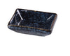 This Sauce Dish is a stylish and practical addition to any table setting. Crafted from high-quality porcelain with a sleek glaze finish, this rectangular dish features a striking blue star pattern that enhances food presentation. Measuring 3