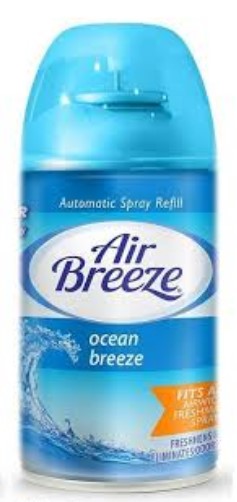 Air Breeze Auto Spray Refill Ocean Breeze 6.2 Oz can with fresh ocean scent
