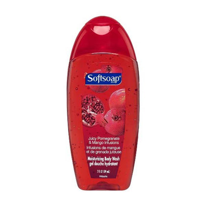 Treat your skin to a burst of fruity freshness with Softsoap Pomegranate & Mango Infusions Body Wash. Infused with moisturizing beads and pomegranate extract, this 2 oz wash delivers a rich lather and leaves your skin feeling soft, smooth, and lightly scented—ideal for an energizing shower anytime, anywhere.