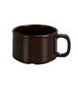 High quality soup mug made from durable and reliable melamine material comes with chocolate brown color elegant melamine soup mug plastic and melamine drinkware tabletop durable and diswasher safe melamine dinnerware bpa free serveware affordable soup mug tableware allowing you to elevate your dining experience 
with these high quality affordable restaurant dinnerware.
