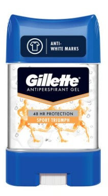 Gillette Clear Gel Antiperspirant Deodorant, Sport Triumph, 70ml (2.37 fl oz) – clear gel sweat & odor protection with a sporty fresh scent