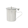 10oz stainless steel creamer/server with secure lid, durable build, and polished finish—ideal for cream or milk service in cafes and restaurants, easy to clean, packed 120 each per case