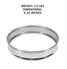 20-inch stainless steel steamer ring, designed for large steamers to ensure even heat distribution for optimal cooking results.



