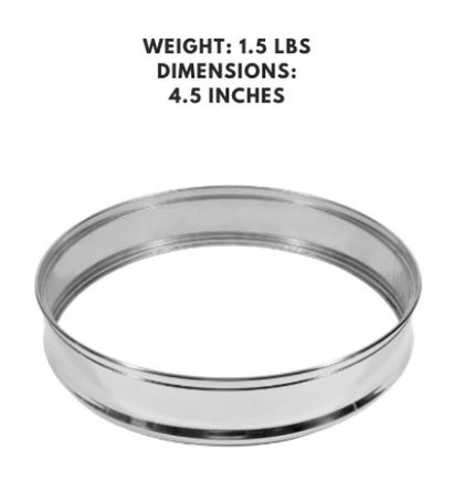 24-inch stainless steel steamer ring, designed for large steamers to ensure even heat distribution and optimal cooking performance.



