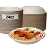 24 oz compostable round bowl without lid