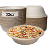 32 oz compostable round bowl without lid