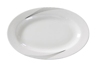 Yanco Platter UR-214 offers a refined and durable solution for elegant food presentation. Crafted from high-quality porcelain with a smooth white glaze, this 14-inch by 10.5-inch round platter is perfect for serving vegetables, cold cuts, fresh greens, and appetizers. Designed to complement any banquet, fine-dining restaurant, or catering event, its timeless style enhances any table setting. 