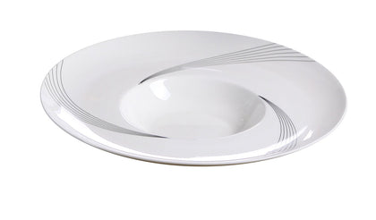 Yanco Dessert Plate UR-612 brings elegance and versatility to any dining setting. Crafted from high-quality porcelain with a smooth glazed finish, this plate is designed to withstand frequent use while maintaining its refined appearance. Its 12-inch size makes it ideal for serving fruits, ice cream, and other desserts. The sleek bone white color enhances presentation, making it a great addition to fine-dining restaurants, banquets, catered events, and hotels. 